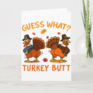 Grappige Thanksgiving Raad Wat Kalkoen Kont Heren Kaart