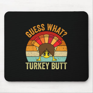 Grappige Thanksgiving Raad Wat Kalkoen Kont Mannen Muismat