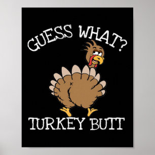Grappige Thanksgiving Raad Wat Kalkoen Staart - Be Poster