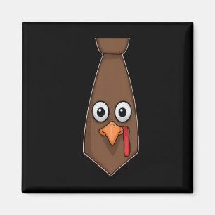Grappige Thanksgiving stropdas met kalkoen voor ge Magneet