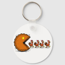 Grappige Thanksgiving Taart Eetende Kalkoen Retro 