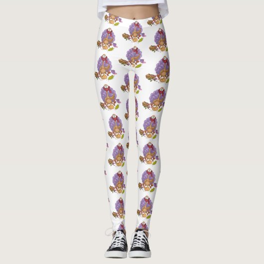 grappige Thanksgiving turkey Leggings (Voorkant)