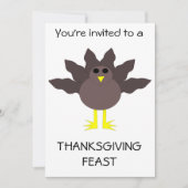 Grappige Thanksgiving Turkije Feast Custom Kaart (Voorkant)
