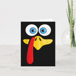 Grappige Thanksgiving Turkije gezicht voor vrouwen Kaart