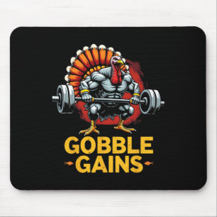 Grappige Thanksgiving Turkije Gobble Krijgt Gym Wo Muismat