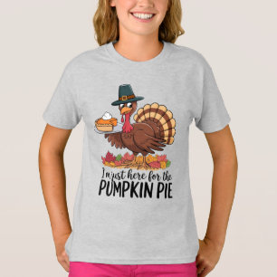 Grappige Thanksgiving Turkije hier voor pompoentaa T-shirt