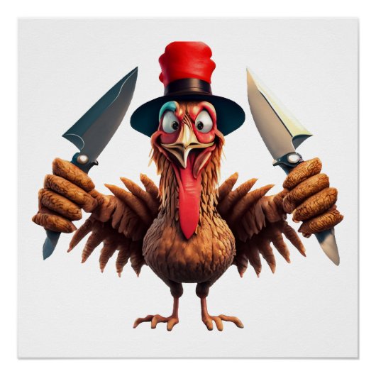 Grappige Thanksgiving Turkije Wraak - Kerstmis Perfect Poster (Voorkant)