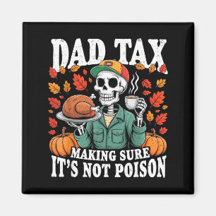 Grappige Thanksgiving Vader Belasting Skelet Kalko Magneet