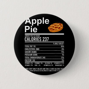 Grappige Thanksgiving Voedsel Kleding, Appeltaart Ronde Button 5,7 Cm