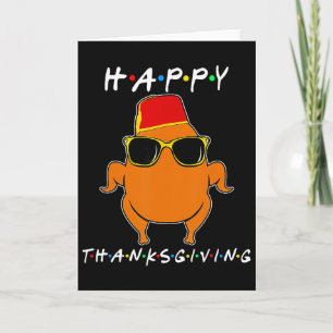 Grappige Thanksgiving Vrienden Kalkoen Thanksgivin Kaart