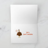 Grappige Thanksgiving wensen-Turkije vermomming gr Feestdagen Kaart (Binnen)