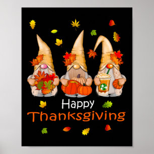 Grappige Thanksgivingen voor vrouwen Gnome - Gnomi Poster