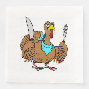 Grappige Thanksgivingkalkoen Servet