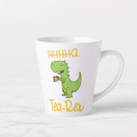 Grappige thee rex tyrannosaurus dinosaurus nippen