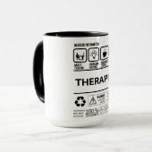 Grappige Therapeut Handling Informatie Mok (Voorkant links)