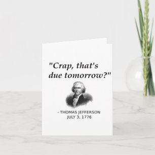 Grappige Thomas Jefferson Usa Geschiedenis Leraar Kaart