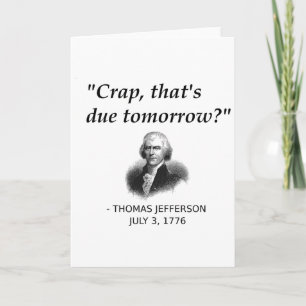 Grappige Thomas Jefferson Usa Geschiedenis Leraar Kaart