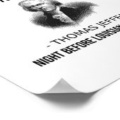 Grappige Thomas Jefferson USA geschiedenis leraar Poster (Hoek)