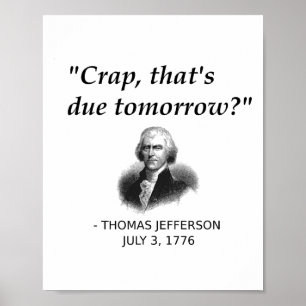Grappige Thomas Jefferson VS Geschiedenis Leraar S Poster