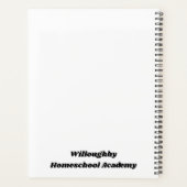 Grappige thuisschool kip planner (Achterkant)