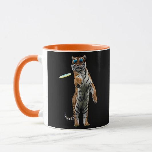 Grappige Tiger Disc Golf Mok (Links)
