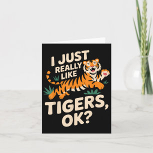 Grappige Tijger Kunst Voor Mannen Vrouwen Jongens  Kaart