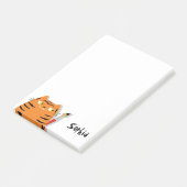 Grappige Tijgerkat Naam Post-it® Notes (Schuin)