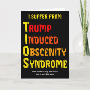 Grappige Tios Trump veroorzaakte Obsceniteit Syndr Kaart