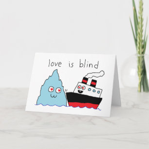 Grappige Titanic en IJsberg Love Is Blind Kaart