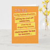Grappige to-do lijst Moederdag Kaart (Gele Bloem)