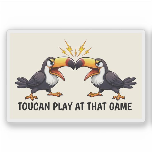 Grappige Toekan Sticker (Voorkant)