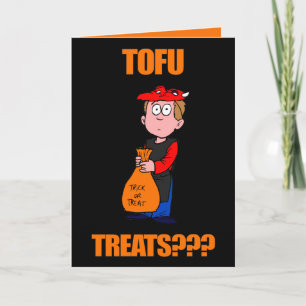 Grappige Tofu Halloween Kaart