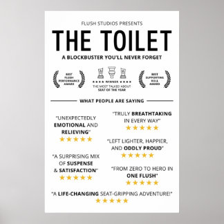 Grappige Toilet Recensies Poster