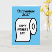 Grappige toiletpapierrol quarantine Vaderdag Kaart (Gele Bloem)