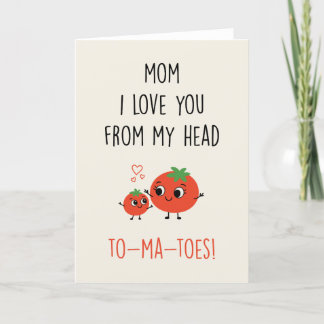 Grappige Tomaten Moederdagkaart van Kinderen Bedankkaart