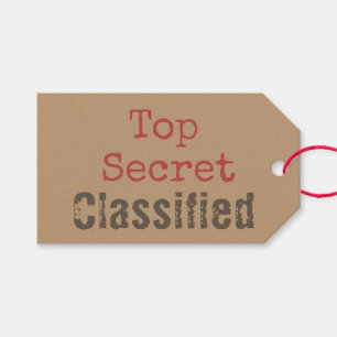 Grappige Top Secret Gift Labels Cadeaulabel
