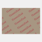 Grappige topgeheime cadeauverpakkings-set inpakpapier vel (Voorkant 3)