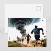 Grappige Tornado Stormjager Briefkaart (Voorkant / Achterkant)