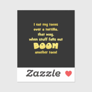 Grappige Tortilla-Boemgrap Sticker