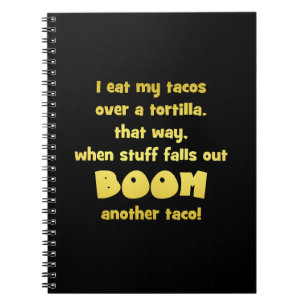 Grappige Tortilla Boom Grap Notitieboek