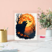 Grappige Tortoise Halloween Silhouette Spooky Tort Acryl Bord (Huwelijk)