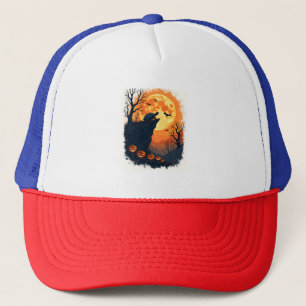 Grappige Tortoise Halloween Silhouette Spooky Tort Trucker Pet