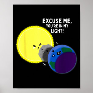 Grappige Totale Zonsverduistering Uitvlucht Grap Poster