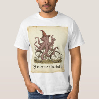 Grappige Tovenaar Octopus Wielrenner T-Shirt