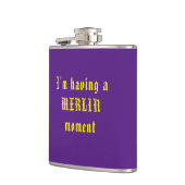 Grappige tovenaar Vinyl Wrapped Flask Heupfles (Links)