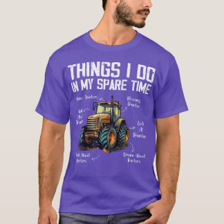 Grappige Tractorenliefhebber 6 Dingen die ik doe i T-shirt