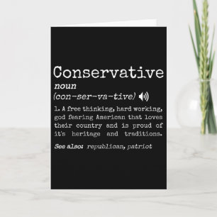 Grappige Traditionele Conservatieve Definitie Pro Kaart