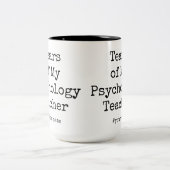 Grappige tranen van mijn leraar | Leraar psycholog Tweekleurige Koffiemok (Center)