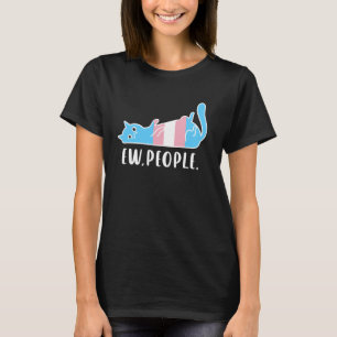 Grappige Transgender Kat Zegt Gat Mensen Introvert T-shirt