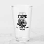 Grappige Transport Semi Truck Driver Aangepaste na Glas (Achterkant)